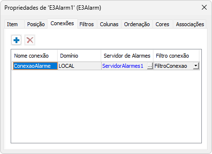 Aba Conexões de um E3Alarm