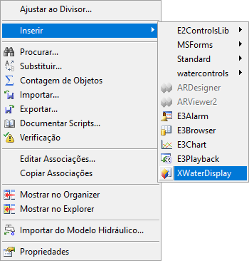 Opção de inserir um XWaterDisplay