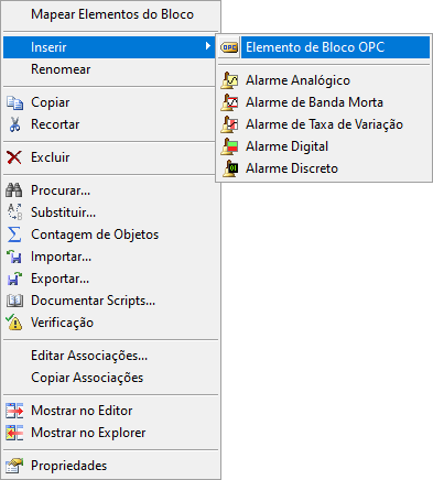 Inserindo um Elemento de Bloco OPC