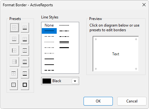 Janela Format Border