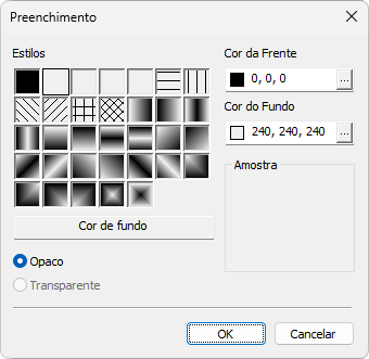 Janela Preenchimento