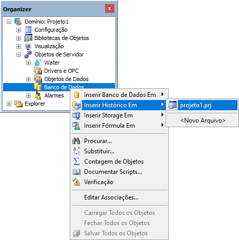 Inserindo um Histórico no modo Domínio