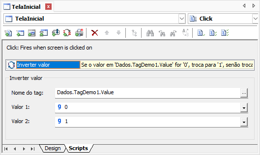 Configurações do Pick Inverter Valor Configurações do Pick Inverter Valor