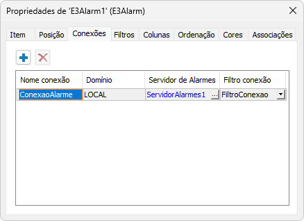 Aba Conexões de um E3Alarm Aba Conexões de um E3Alarm