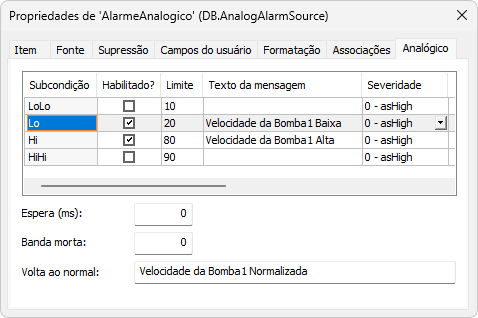 Alarme Analógico na Medida Velocidade Alarme Analógico na Medida Velocidade