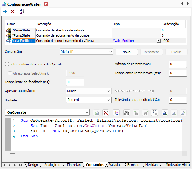 Comando Setpoint Comando Setpoint